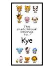 Kye Sketchbook: Personalized Animals Sketchbook with Name: 120 Pages Cover Image