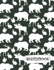 Sketchbook: Bear Moose Rabbit Woodland Hunter Fun Framed Drawing Paper Notebook By Sparks Sketches Cover Image
