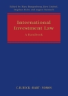 International Investment Law: A Handbook By Marc Bungenberg (Editor), Jörn Griebel (Editor), Stephan Hobe (Editor), August Reinisch (Editor) Cover Image