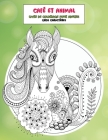 Livre de coloriage pour adultes - Gros caractères - Café et animal Cover Image