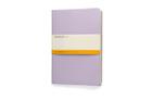Moleskine Cahier Journal (Set of 3), Extra Large, Ruled, Persian Lilac, Frangipane Yellow, Peach Blossom Pink, Soft Cover (7.5 x 10) (Cahier Journals) By Moleskine Cover Image