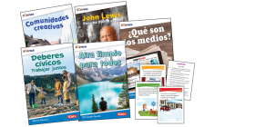 Icivics Spanish Grade 3: Community & Social Awareness 5-Book Set + Game Cards Cover Image