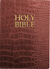 Kjver Holy Bible, Large Print, Walnut Alligator Bonded Leather, Thumb Index: (King James Version Easy Read, Red Letter, Burgundy) Cover Image