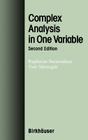 Complex Analysis in One Variable By Raghavan Narasimhan, Yves Nievergelt Cover Image