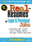 Real-Resumes for Legal & Paralegal Jobs By Anne McKinney Cover Image
