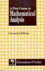 A First Course in Mathematical Analysis Cover Image