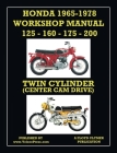 HONDA 1965-1978 WORKSHOP MANUAL 125cc, 160cc, 175cc & 200cc TWIN CYLINDER CENTER CAM DRIVE Cover Image