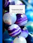 Composition Book Violet & Turquoise Agate Beads Wide Rule Cover Image
