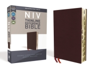 NIV, Thinline Reference Bible, Bonded Leather, Burgundy, Red Letter Edition, Indexed, Comfort Print By Zondervan Cover Image