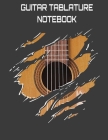Guitar Tablature Notebook: Acoustic Guitar Themed 6 String Guitar Chord and Tablature Staff Music Paper for Guitar Players, Musicians, Teachers a By Theory Press Cover Image