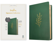 NLT Large Print Thinline Reference Bible, Filament-Enabled Edition (Red Letter, Leatherlike, Evergreen): Dayspring Signature Collection By Tyndale (Created by) Cover Image