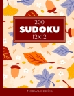 200 Sudoku 12x12 normal e difícil Vol. 8: com soluções e quebra-cabeças bônus By Morari Media Pt Cover Image