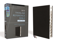 Niv, Thinline Reference Bible (Your Portable Reference Bible), Large Print, European Bonded Leather, Black, Red Letter, Thumb Indexed, Comfort Print By Zondervan Cover Image