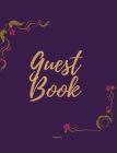 Guest Book - Golden Frame #4 on Pink Paper Cover Image