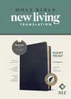 NLT Compact Giant Print Bible, Filament-Enabled Edition (Red Letter, Leatherlike, Navy Blue Cross, Indexed) By Tyndale (Created by) Cover Image