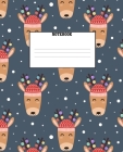 Notebook: Gentle Snowfall and Jolly Reindeer By Kris Frost Cover Image