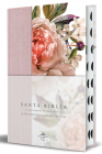 Biblia Reina Valera 1960 letra grande. Tapa Dura, Tela rosada con flores, tamaño manual con índice Cover Image