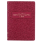 The Spiritual Growth Bible, Study Bible, NLT - New Living Translation Holy Bible, Faux Leather, Berry Cover Image