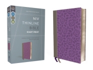 NIV, Thinline Bible, Giant Print, Imitation Leather, Gray/Purple, Red Letter Edition By Zondervan Cover Image