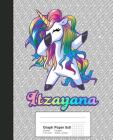 Graph Paper 5x5: ITZAYANA Unicorn Rainbow Notebook Cover Image