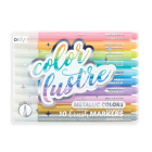 Color Lustre Metallic Brush Markers - Set of 10 By Ooly (Created by) Cover Image