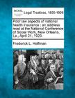 Poor Law Aspects of National Health Insurance: An Address Read at the National Conference of Social Work, New Orleans, La., April 21, 1920. Cover Image