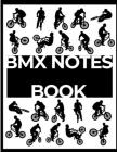 BMX Notes Book: silhouette BMX noir et blanc - A4 Cover Image