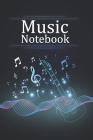 Musicians Notebook With Cool Design on Each Pages. 120 Pages 6x9 in Music Manuscript Paper. Space to Write Lyrics and Music Notes. Musicians Notebook. Cover Image