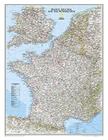 National Geographic: France, Belgium, and the Netherlands Classic Wall Map (23.5 X 30.25 Inches) (National Geographic Reference Map) By National Geographic Maps Cover Image