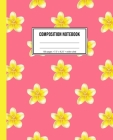 Composition Notebook: Yellow Flower Notebook For Girls By Girly Print Notebooks Cover Image