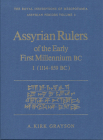 Assyrian Rulers of the Early First Millennium BC I (1114-859 Bc) (Chaucer Bibliographies #2) Cover Image