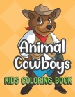 Animal Cowboys Kids Coloring Book: Bear Cowboy Cover Color Book for Children of All Ages. Yellow Diamond Design with Black White Pages for Mindfulness By Greetingpages Publishing Cover Image