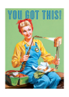 Rosie the Riveter Making a Grilled Cheese - - Encouragement Greeting Card By Laughing Elephant (Other) Cover Image