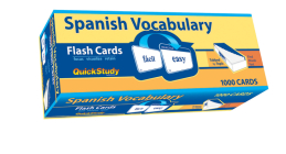 Spanish Vocabulary Flash Cards (1000 Cards): A Quickstudy Reference Tool Cover Image
