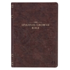 The Spiritual Growth Bible, Study Bible, NLT - New Living Translation Holy Bible, Faux Leather, Walnut Brown Cover Image