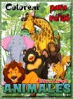 Colorear animales para niños: Libro para colorear de animales para niños de 2 a 4 años, de 4 a 8 años; caballo, perro, lobo, panda, rana, libro para Cover Image