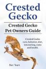 Crested Gecko. Crested Gecko Pet Owners Guide. Crested Gecko care, behavior, diet, interacting, costs and health. Cover Image