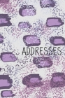 Addresses: Cute Purple Leopard Cheetah Print - Animal Design Address Telephone Book (6 x 9, 157 Pages) Alphabetical Organizer A-Z By Alena Art Cover Image