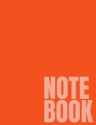 Notebook: Orange Red College Ruled 8.5 x 11 (100 Pages) By Simple College Notebooks Cover Image