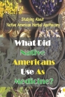 What Did Native Americans Use As Medicine?: Studying About Native American Herbal Apothecary: Native American Herbal Medicine Cover Image