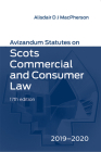 Avizandum Statutes on Scots Commercial & Consumer Law: 2019-2020 Cover Image