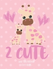 2 Cute: Giraffes School Notebook Animal Lover Girl Gift 8.5x11 Wide Ruled Cover Image