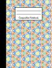 Composition Notebook: Orange, Blue, Yellow, Green Geometric Design Large College Ruled Notebook By Blank Publishers Cover Image