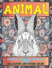 Pattern Coloring Books for Adults Relaxation and Stress Relief- Animal Cover Image