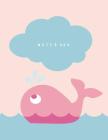 Notebook: Cute whale on pink cover and Dot Graph Line Sketch pages, Extra large (8.5 x 11) inches, 110 pages, White paper, Sketc Cover Image