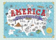 America State by State: Fifty Removable Placemats to Color Cover Image