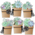 Simply Stylish Potted Succulents Cutouts By Melanie Ralbusky (Illustrator) Cover Image