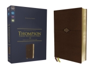 Niv, Thompson Chain-Reference Bible, Leathersoft, Brown, Red Letter, Comfort Print By Frank Charles Thompson (Editor), Zondervan Cover Image