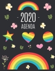 Arc en Ciel Agenda 2020: Planificateur Quotidien - Avec Calendrier 2020 (12 Mois) By Buhak Cahiers Cover Image