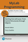 Mylab Programming with Pearson Etext -- Access Code Card -- For Starting Out with Java: From Control Structures Through Objects [With Access Code] By Tony Gaddis Cover Image